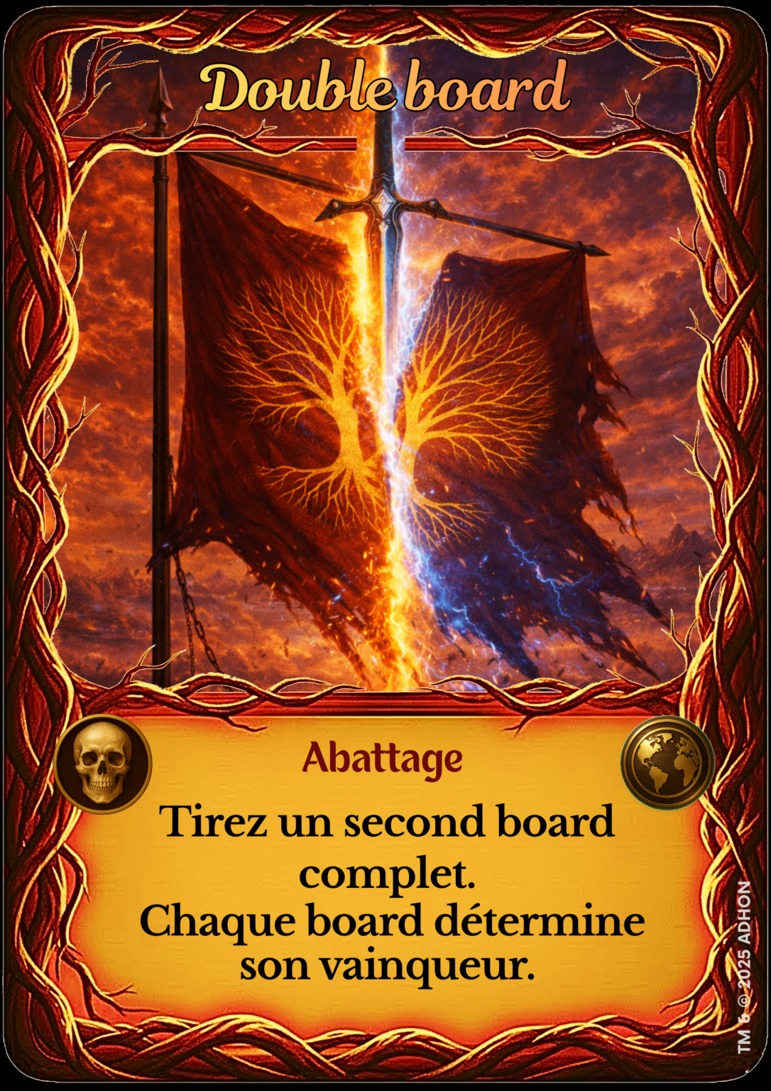 73 abattage double board drapeau