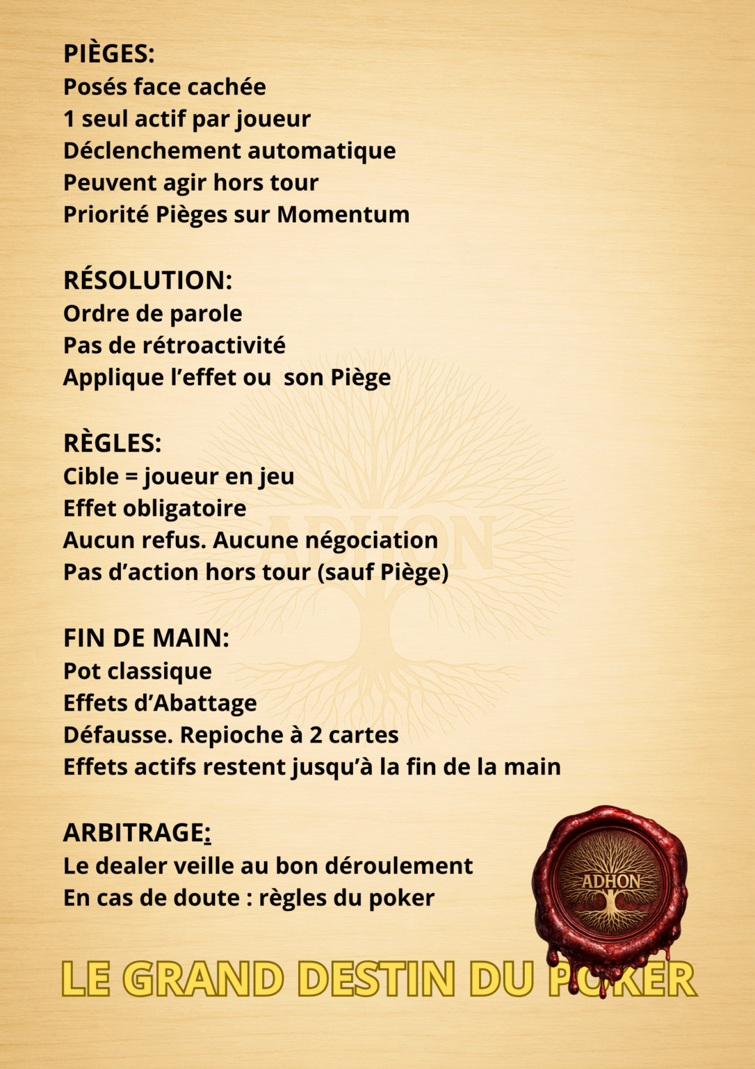 Régles rapide 2
